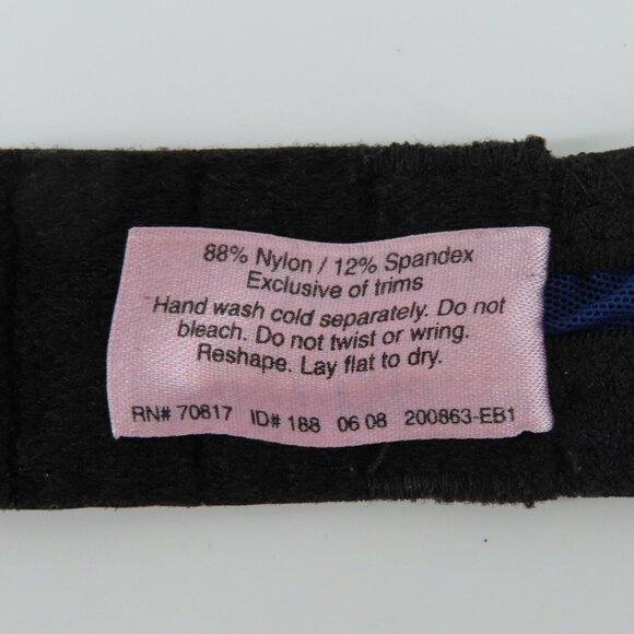 Victorias Secret 36C Sexy Little Things Black Lace Blue Underwire Push Up Bra - Picture 11 of 13